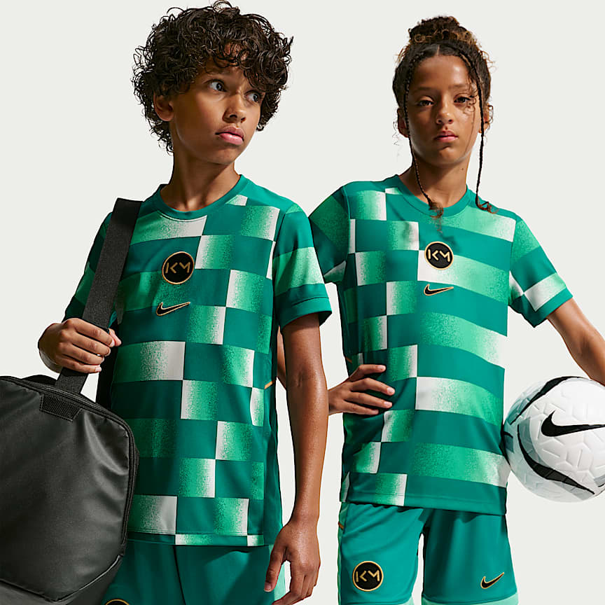 Kylian Mbappé Academy Big Kids' Nike Dri-FIT Soccer Short-Sleeve